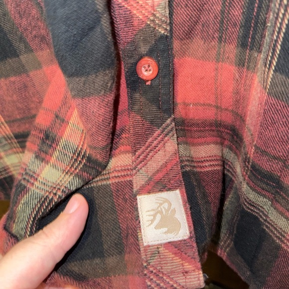 Legendary Whitetails Red and Black Plaid Button Down Shirt - Picture 3 of 5